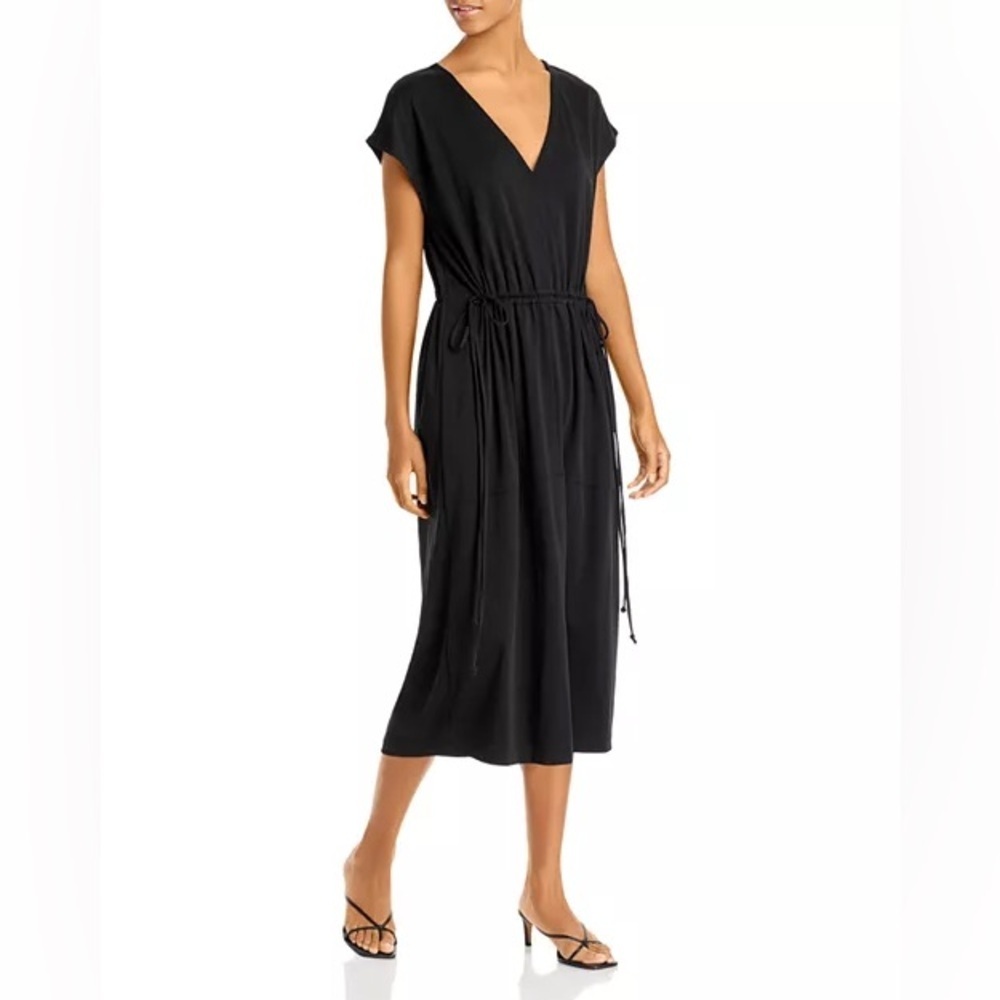 Vince Double V-Neck Popover Midi Dress size Medium